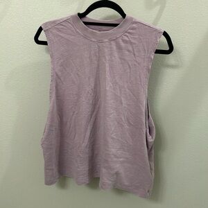 TWO Pilcro Sleeveless Muscle Tees-Purple and White